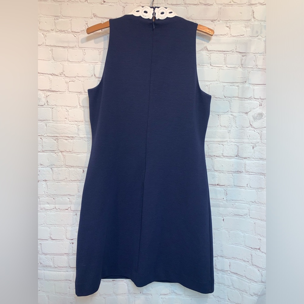 NEW Lilly Pulitzer Callista Navy Dress White Trim Size M - Picture 9 of 10